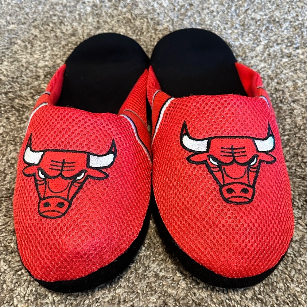 Men’s Bulls slippers size: large